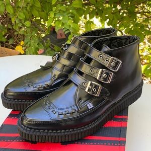 TUK TRIPLE MONK STRAP POINTED TOE BOOTS A8503 discontinued